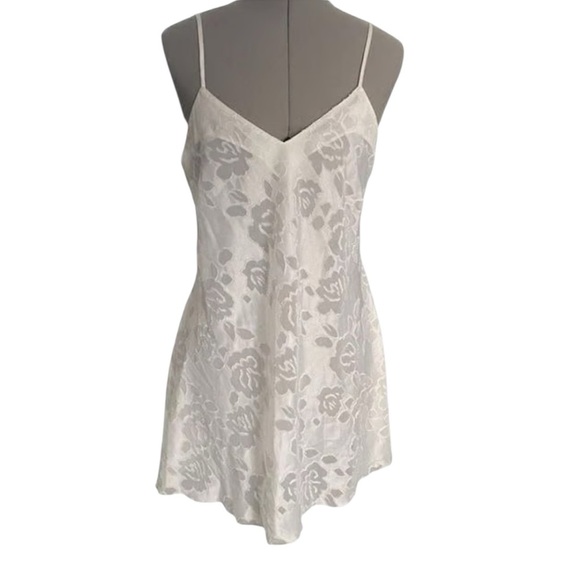 Victoria's Secret VTG 80s/90s Gold Label Slip Dress Lingerie Lace Bow Coquette - Picture 1 of 16